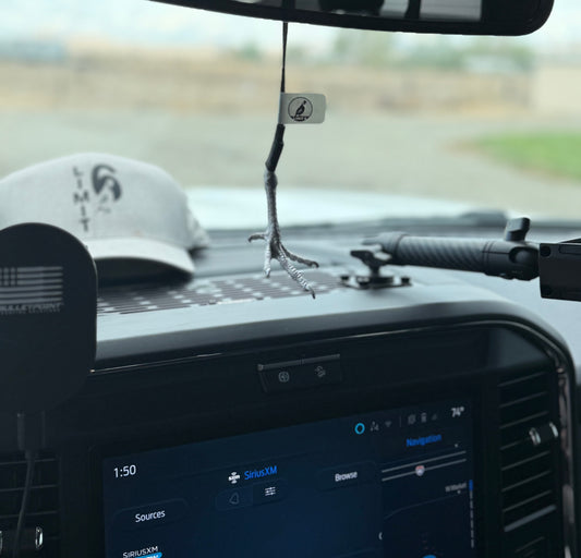 Chukar foot rear view mirror hanger