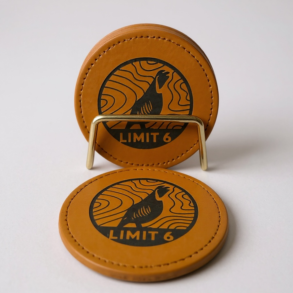Topo Leather Coasters